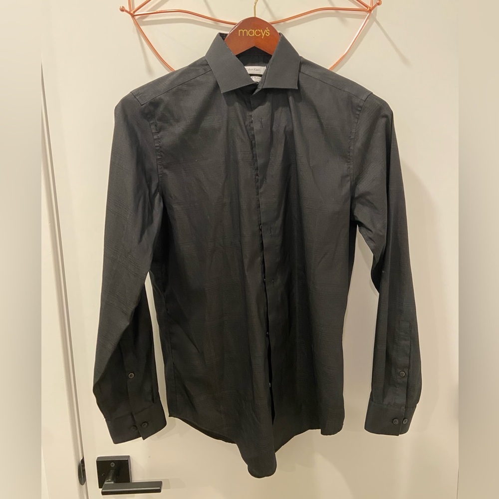 Calvin Klein Black slim fit dress shirt